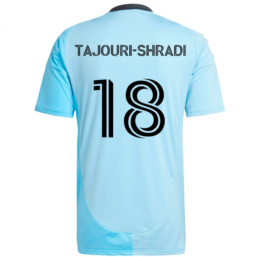 Danxen Män Ismael Tajouri-Shradi #18 Himmelsblå Bortatröja Matchtröjor 2025/26 Tröjor T-Tröja