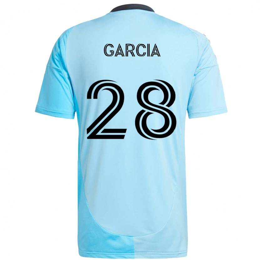Danxen Män Mender García #28 Himmelsblå Bortatröja Matchtröjor 2025/26 Tröjor T-Tröja