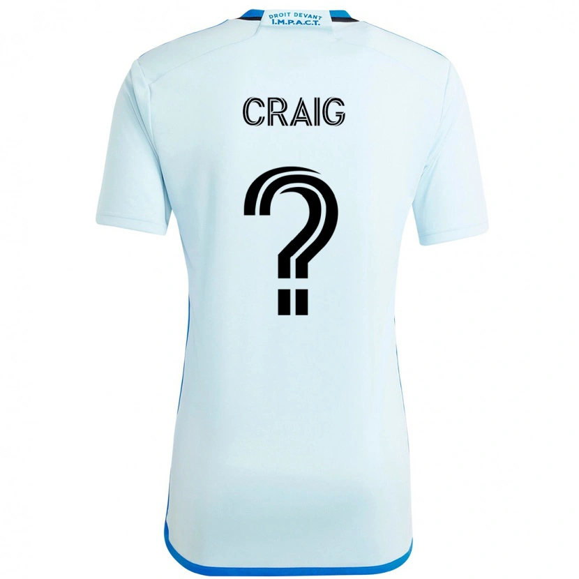 Danxen Män Brandan Craig #0 Himmelsblå Mörkblå Bortatröja Matchtröjor 2025/26 Tröjor T-Tröja