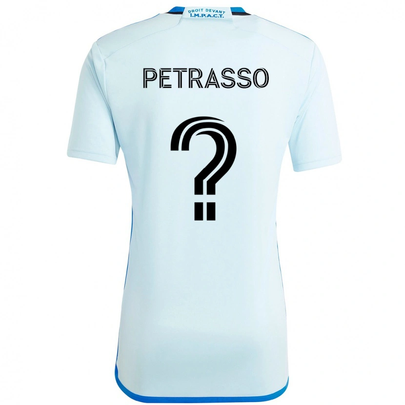 Danxen Män Luca Petrasso #0 Himmelsblå Mörkblå Bortatröja Matchtröjor 2025/26 Tröjor T-Tröja