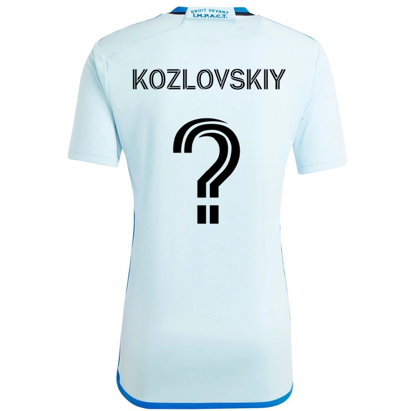 Danxen Män Sergei Kozlovskiy #0 Himmelsblå Mörkblå Bortatröja Matchtröjor 2025/26 Tröjor T-Tröja