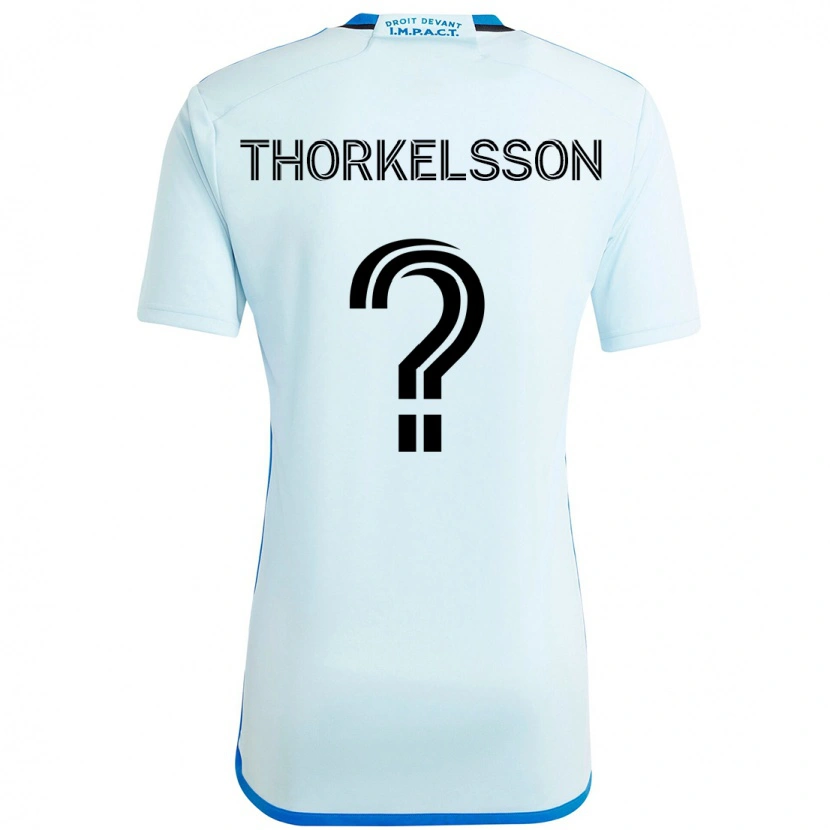 Danxen Män Róbert Orri Thorkelsson #0 Himmelsblå Mörkblå Bortatröja Matchtröjor 2025/26 Tröjor T-Tröja