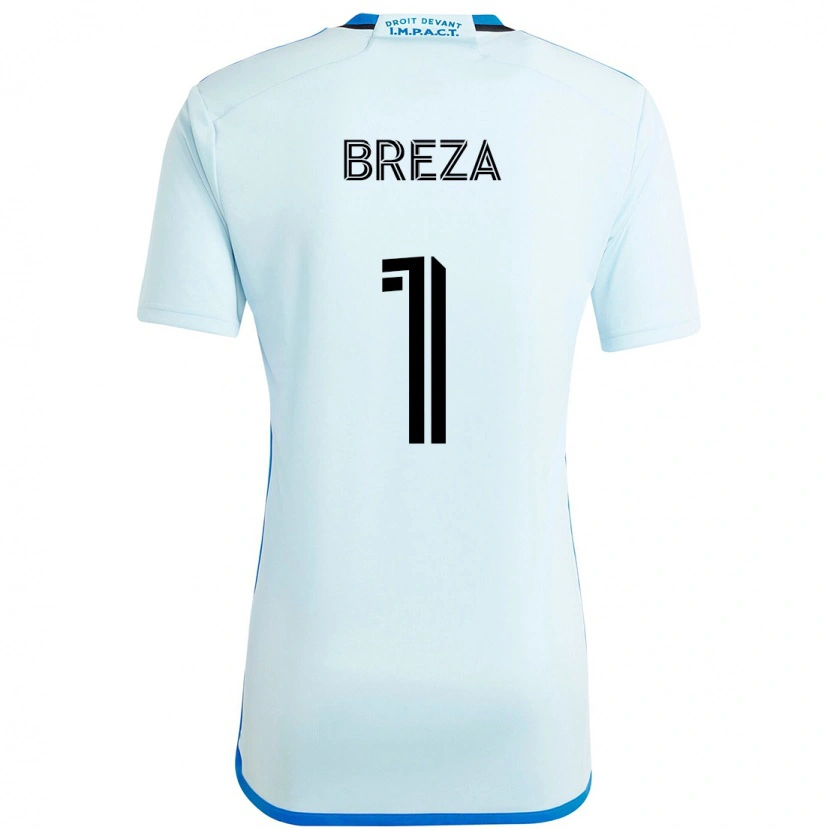 Danxen Män Sebastian Breza #1 Himmelsblå Mörkblå Bortatröja Matchtröjor 2025/26 Tröjor T-Tröja
