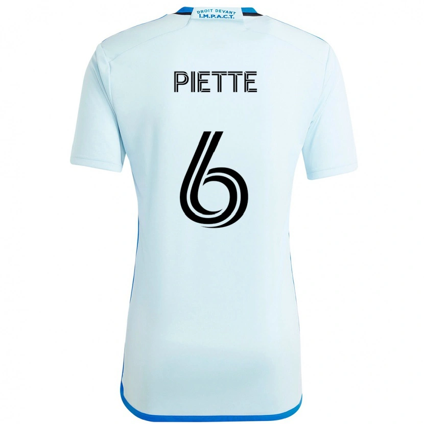Danxen Män Samuel Piette #6 Himmelsblå Mörkblå Bortatröja Matchtröjor 2025/26 Tröjor T-Tröja