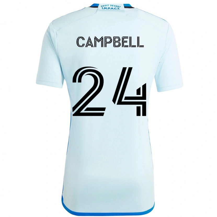 Danxen Män George Campbell #24 Himmelsblå Mörkblå Bortatröja Matchtröjor 2025/26 Tröjor T-Tröja