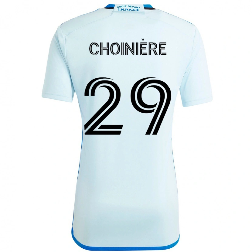Danxen Män Mathieu Choinière #29 Himmelsblå Mörkblå Bortatröja Matchtröjor 2025/26 Tröjor T-Tröja