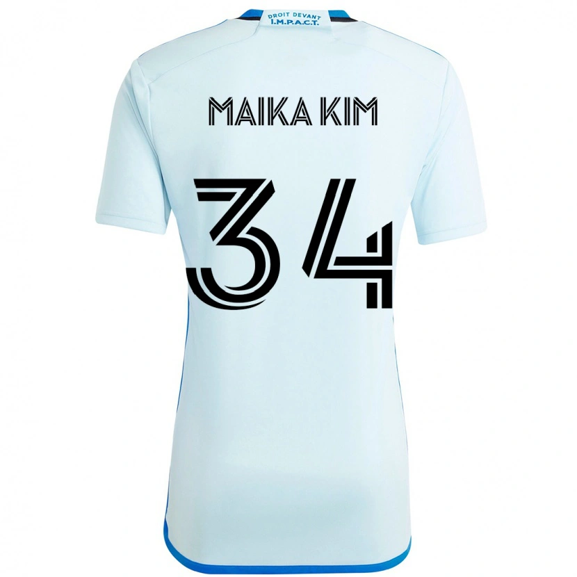 Danxen Män Guerrier Maika Kim #34 Himmelsblå Mörkblå Bortatröja Matchtröjor 2025/26 Tröjor T-Tröja