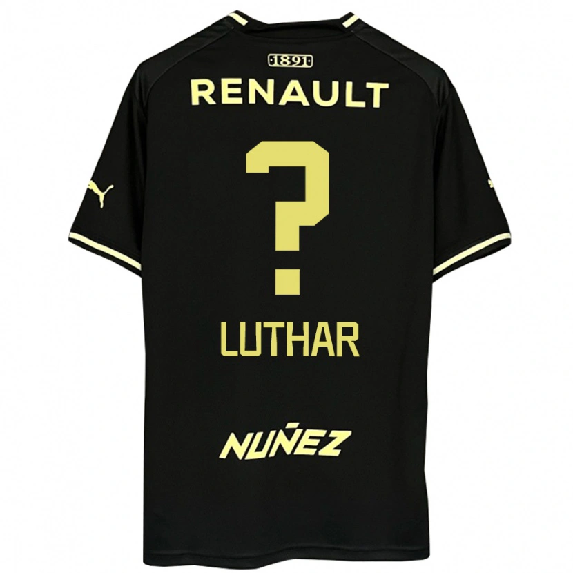 Danxen Män Thiago Luthar #0 Svart Gul Bortatröja Matchtröjor 2025/26 Tröjor T-Tröja