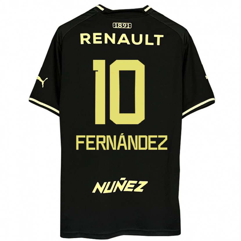 Danxen Män Leonardo Fernández #10 Svart Gul Bortatröja Matchtröjor 2025/26 Tröjor T-Tröja