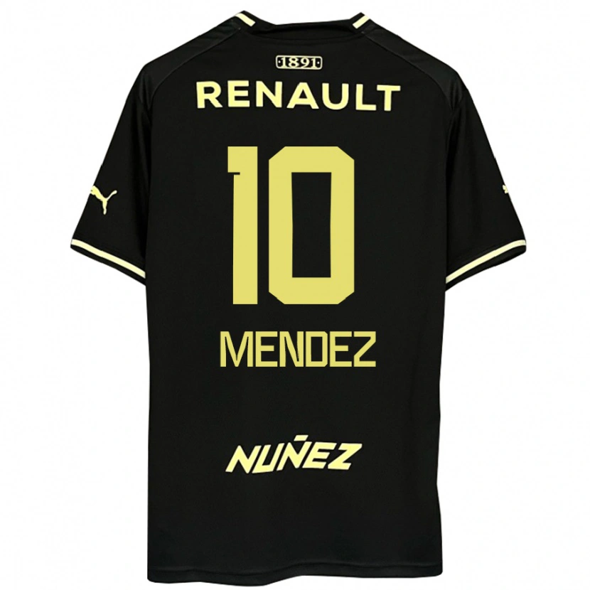 Danxen Män Kevin Méndez #10 Svart Gul Bortatröja Matchtröjor 2025/26 Tröjor T-Tröja