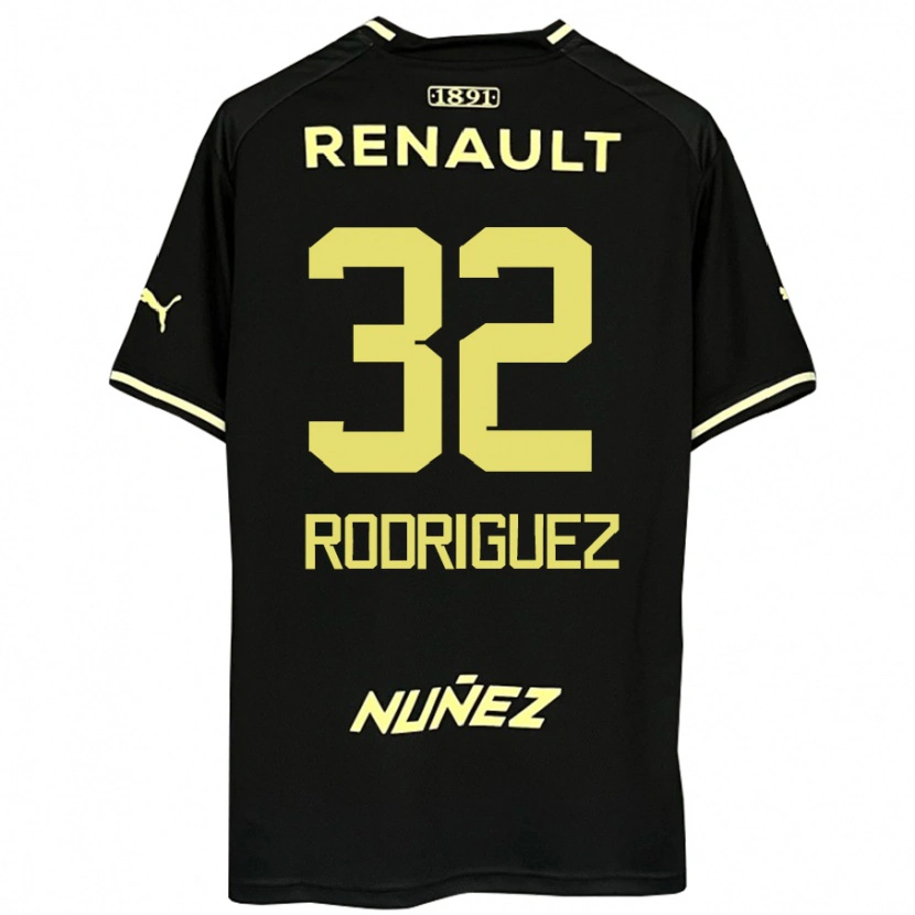 Danxen Män Randall Rodríguez #32 Svart Gul Bortatröja Matchtröjor 2025/26 Tröjor T-Tröja