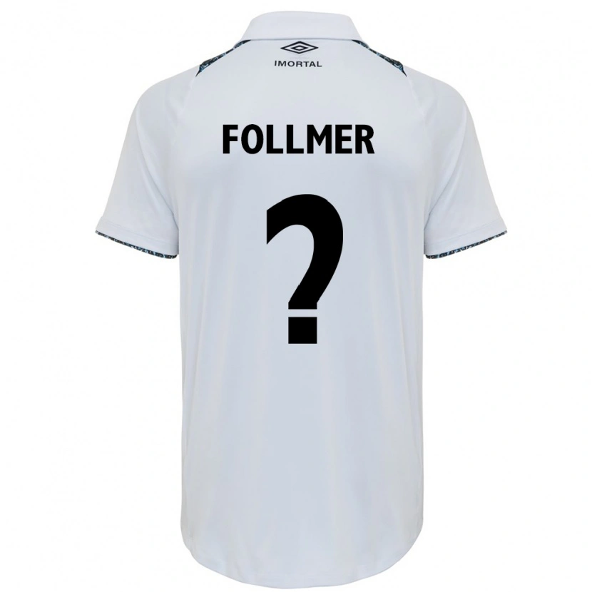 Danxen Män Luan Follmer #0 Vit Blå Bortatröja Matchtröjor 2025/26 Tröjor T-Tröja