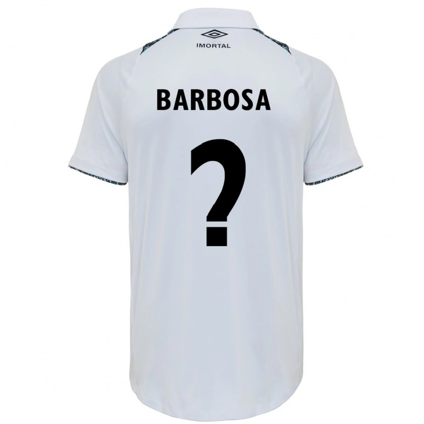 Danxen Män Natã Barbosa #0 Vit Blå Bortatröja Matchtröjor 2025/26 Tröjor T-Tröja