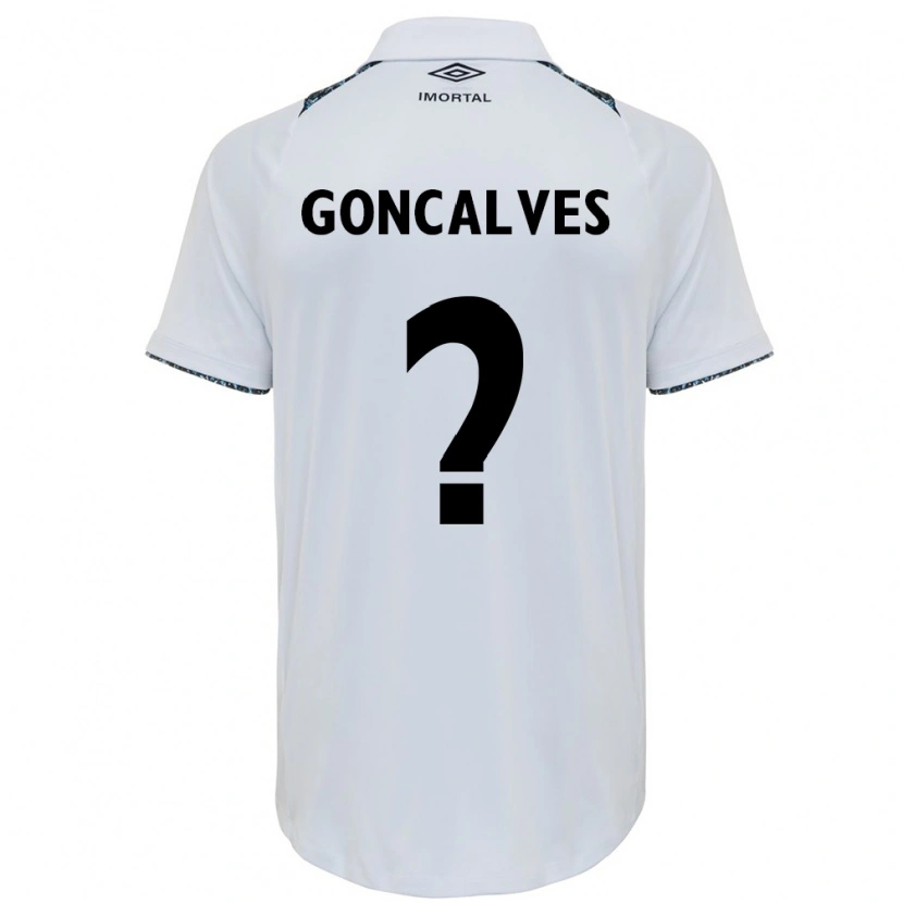 Danxen Män Matheus Gonçalves #0 Vit Blå Bortatröja Matchtröjor 2025/26 Tröjor T-Tröja