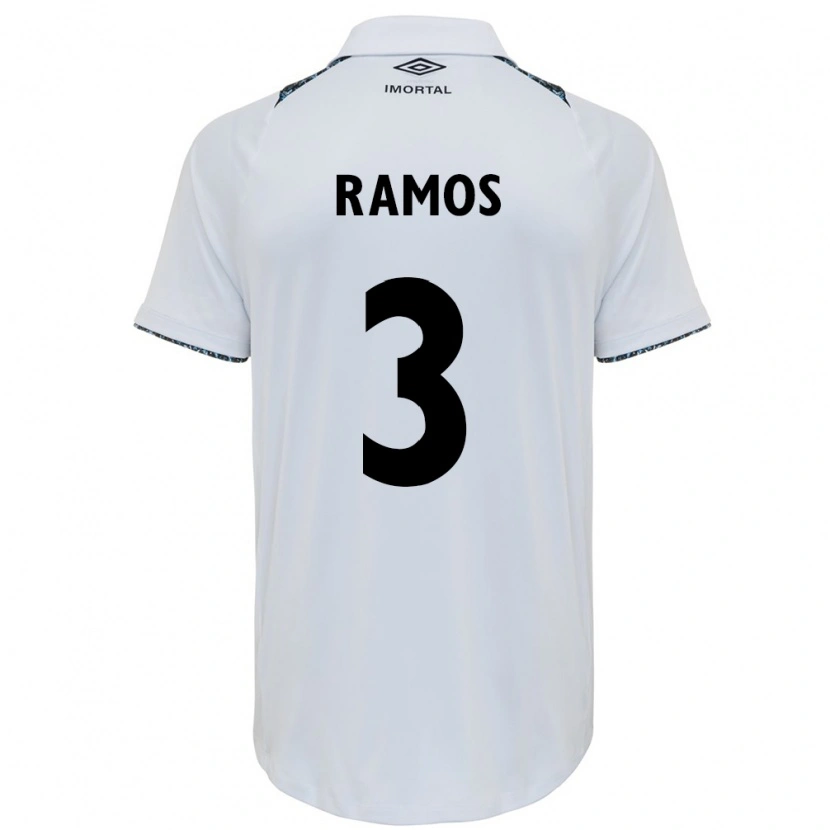 Danxen Män João Ramos #3 Vit Blå Bortatröja Matchtröjor 2025/26 Tröjor T-Tröja