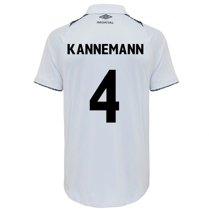 Danxen Män Walter Kannemann #4 Vit Blå Bortatröja Matchtröjor 2025/26 Tröjor T-Tröja