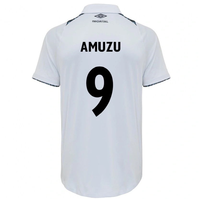 Danxen Män Francis Amuzu #9 Vit Blå Bortatröja Matchtröjor 2025/26 Tröjor T-Tröja
