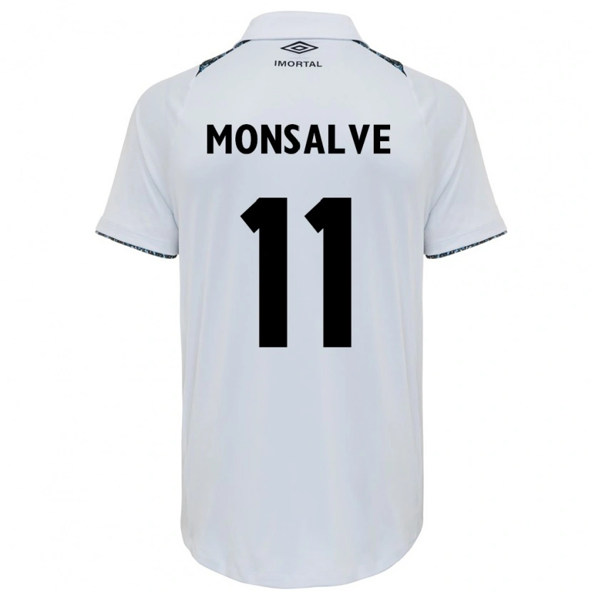 Danxen Män Miguel Monsalve #11 Vit Blå Bortatröja Matchtröjor 2025/26 Tröjor T-Tröja