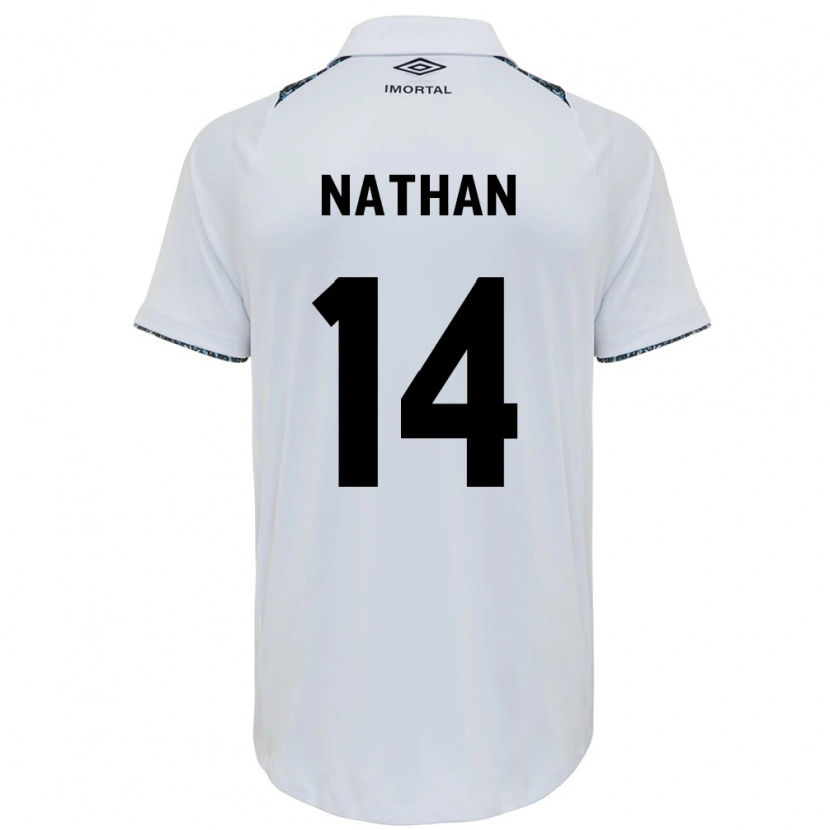 Danxen Män Nathan #14 Vit Blå Bortatröja Matchtröjor 2025/26 Tröjor T-Tröja