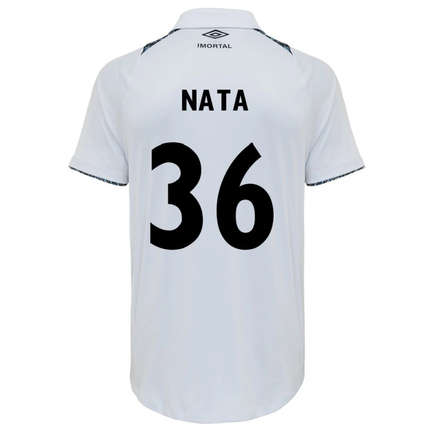 Danxen Män Natã #36 Vit Blå Bortatröja Matchtröjor 2025/26 Tröjor T-Tröja