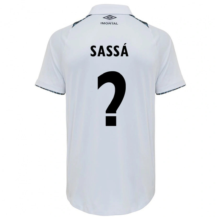 Danxen Män Sassá #0 Vit Blå Bortatröja Matchtröjor 2025/26 Tröjor T-Tröja