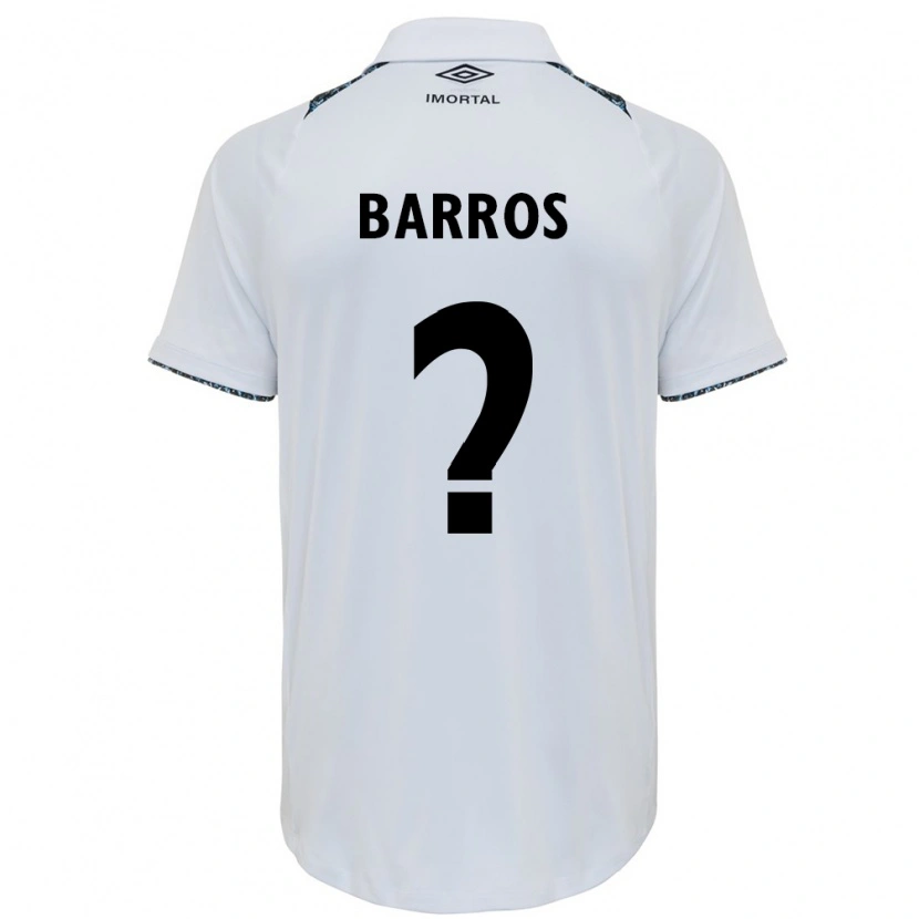 Danxen Män Natalia Barros #0 Vit Blå Bortatröja Matchtröjor 2025/26 Tröjor T-Tröja