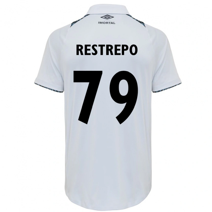 Danxen Män Kelly Restrepo #79 Vit Blå Bortatröja Matchtröjor 2025/26 Tröjor T-Tröja