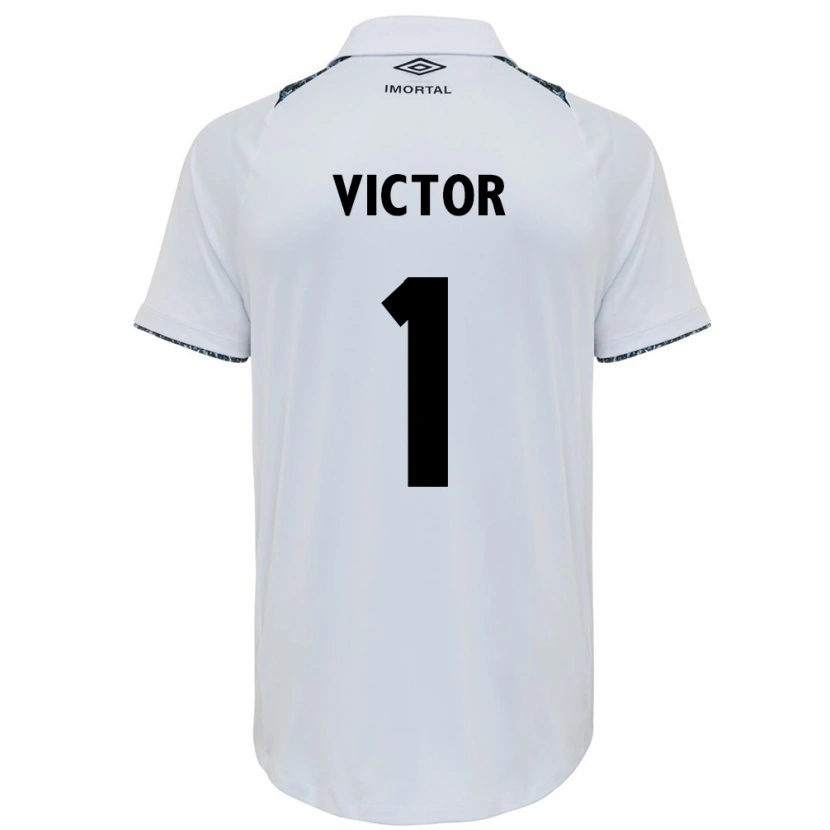 Danxen Män Paulo Victor #1 Vit Blå Bortatröja Matchtröjor 2025/26 Tröjor T-Tröja
