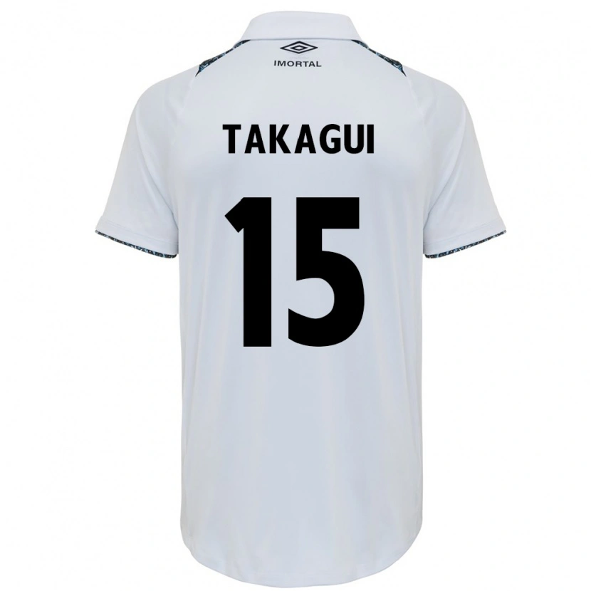 Danxen Män Ana Tiemi Takagui #15 Vit Blå Bortatröja Matchtröjor 2025/26 Tröjor T-Tröja