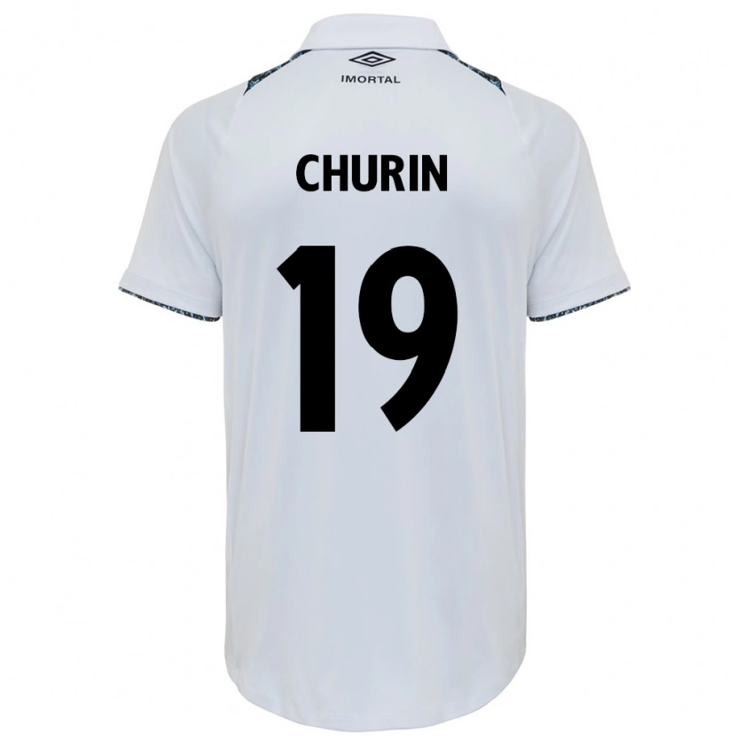 Danxen Män Diego Churin #19 Vit Blå Bortatröja Matchtröjor 2025/26 Tröjor T-Tröja