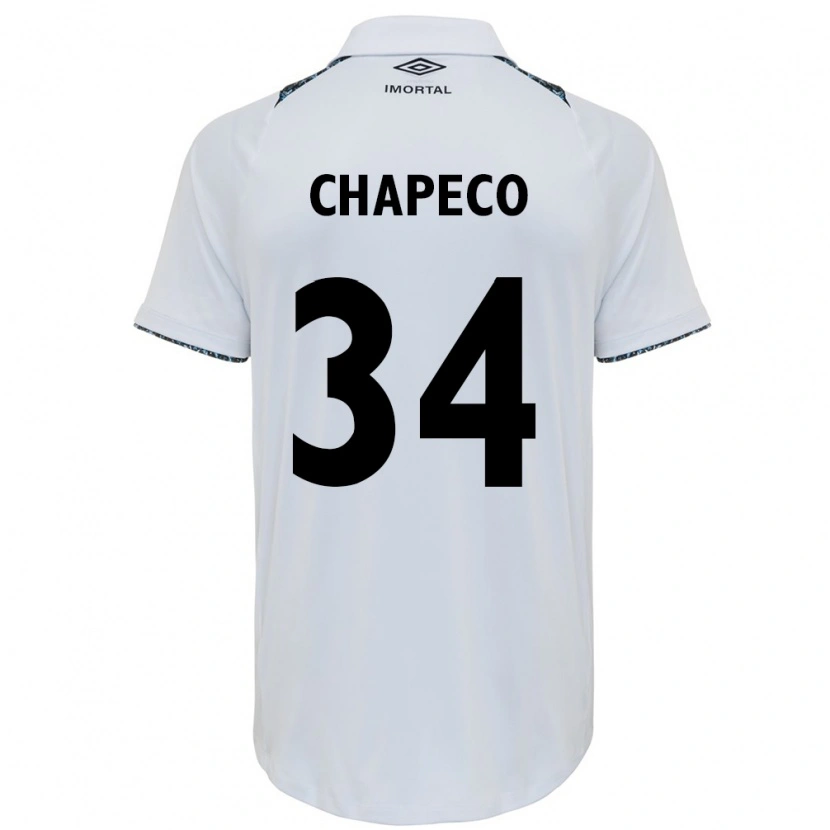 Danxen Män Gabriel Chapeco #34 Vit Blå Bortatröja Matchtröjor 2025/26 Tröjor T-Tröja
