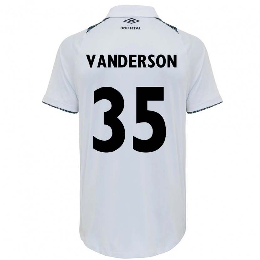 Danxen Män Vanderson #35 Vit Blå Bortatröja Matchtröjor 2025/26 Tröjor T-Tröja