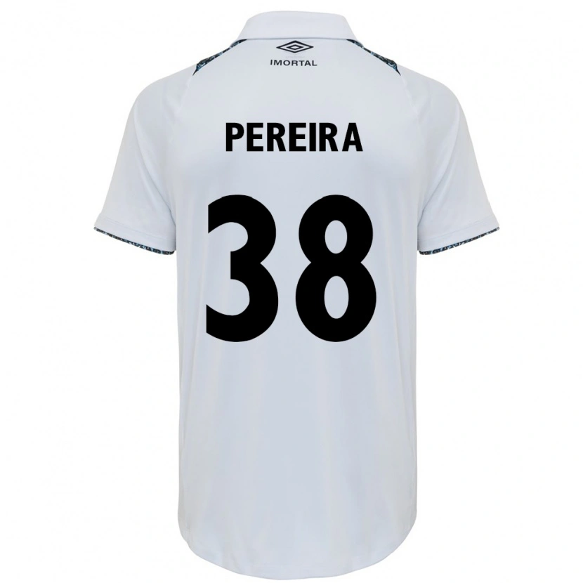 Danxen Män Leo Pereira #38 Vit Blå Bortatröja Matchtröjor 2025/26 Tröjor T-Tröja