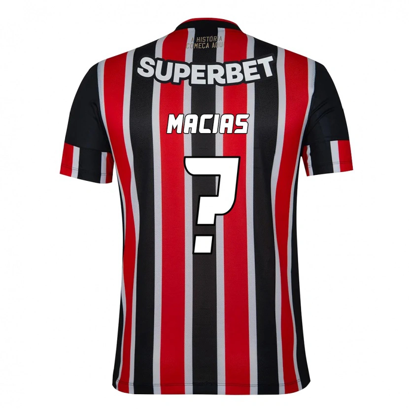Danxen Män Juan Macías #0 Svart Röd Bortatröja Matchtröjor 2025/26 Tröjor T-Tröja