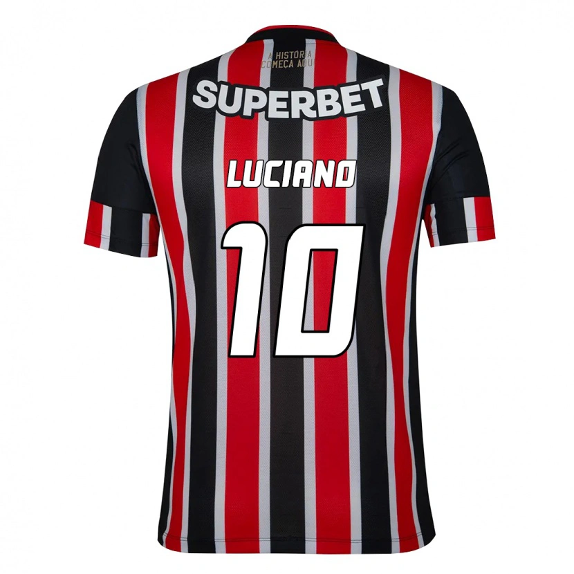 Danxen Män Luciano #10 Svart Röd Bortatröja Matchtröjor 2025/26 Tröjor T-Tröja