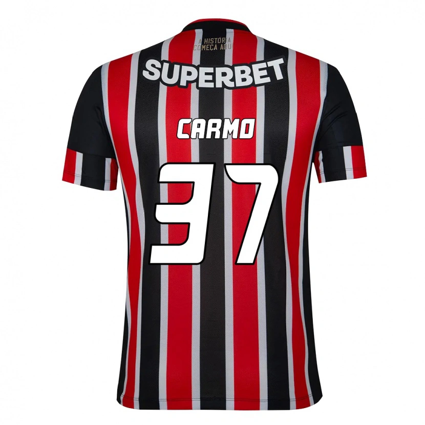 Danxen Män Henrique Carmo #37 Svart Röd Bortatröja Matchtröjor 2025/26 Tröjor T-Tröja