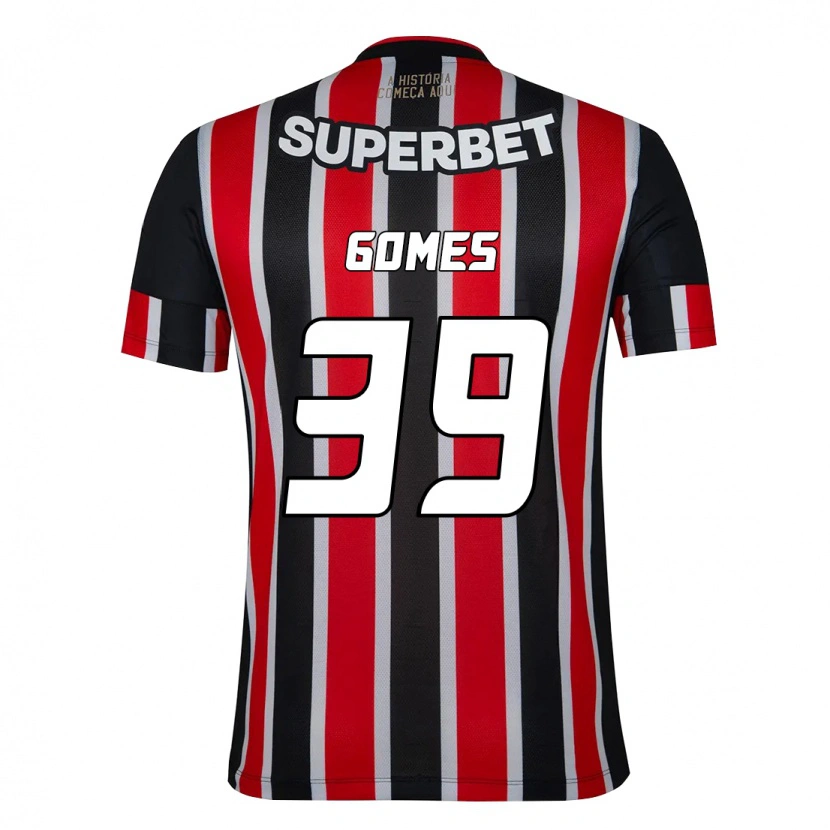 Danxen Män William Gomes #39 Svart Röd Bortatröja Matchtröjor 2025/26 Tröjor T-Tröja