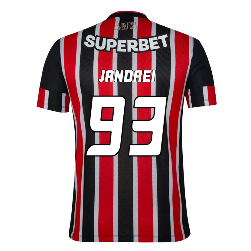 Danxen Män Jandrei #93 Svart Röd Bortatröja Matchtröjor 2025/26 Tröjor T-Tröja