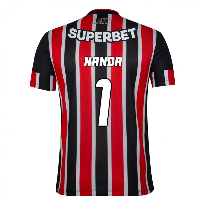 Danxen Män Nanda #1 Svart Röd Bortatröja Matchtröjor 2025/26 Tröjor T-Tröja