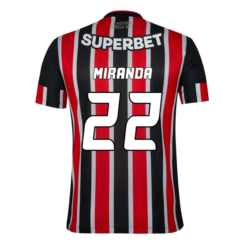 Danxen Män Miranda #22 Svart Röd Bortatröja Matchtröjor 2025/26 Tröjor T-Tröja