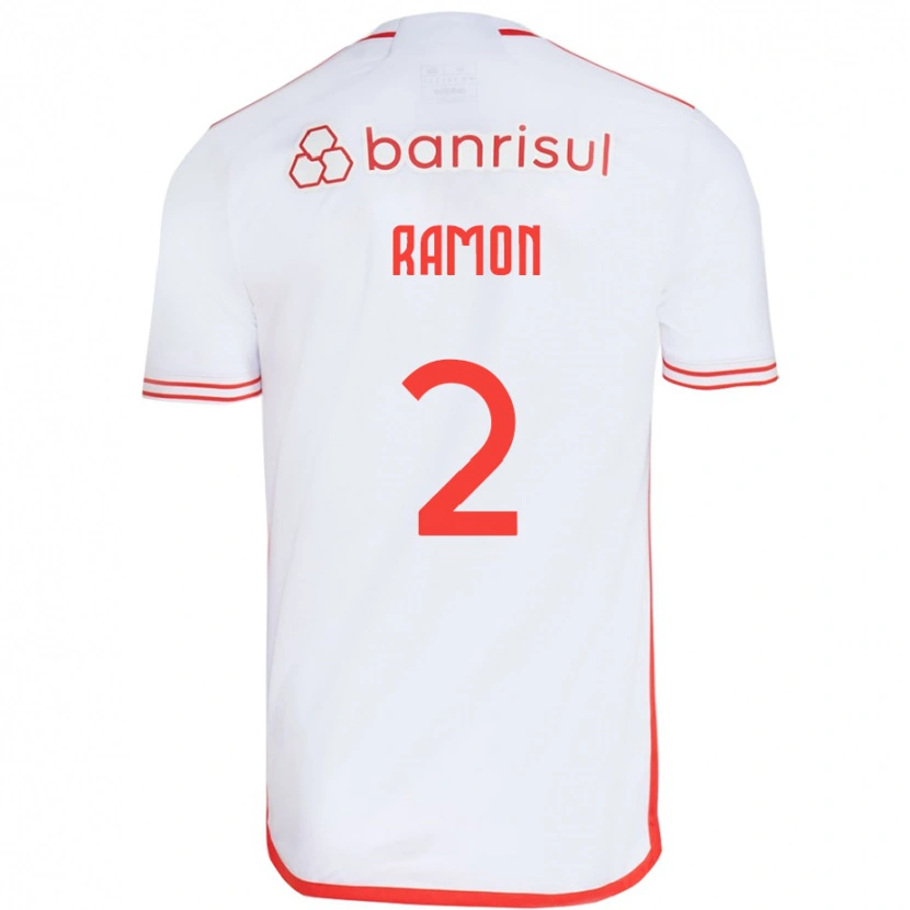 Danxen Män Ramon #2 Vit Röd Bortatröja Matchtröjor 2025/26 Tröjor T-Tröja