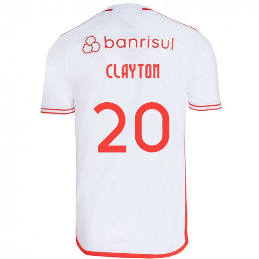 Danxen Män Clayton #20 Vit Röd Bortatröja Matchtröjor 2025/26 Tröjor T-Tröja