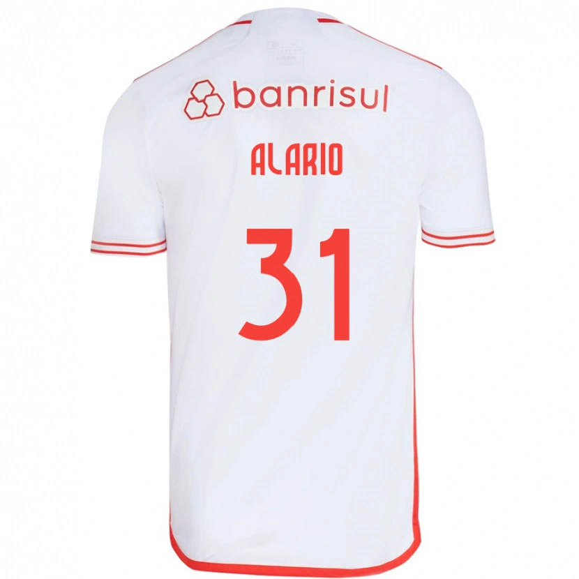 Danxen Män Lucas Alario #31 Vit Röd Bortatröja Matchtröjor 2025/26 Tröjor T-Tröja
