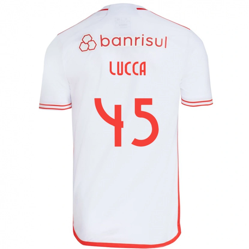 Danxen Män Lucca #45 Vit Röd Bortatröja Matchtröjor 2025/26 Tröjor T-Tröja