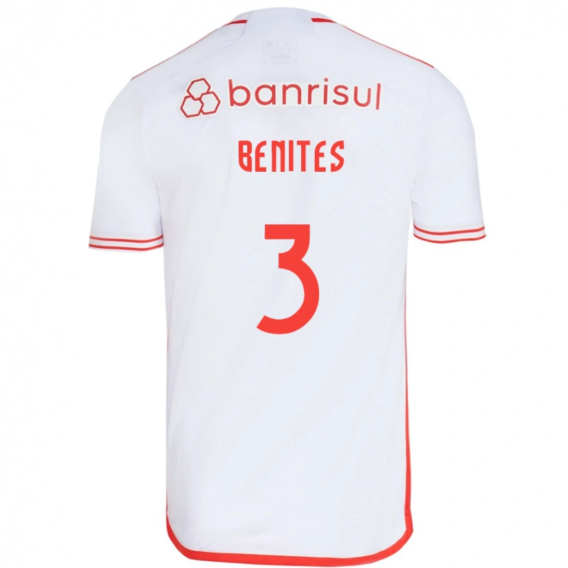 Danxen Män Bruna Benites #3 Vit Röd Bortatröja Matchtröjor 2025/26 Tröjor T-Tröja
