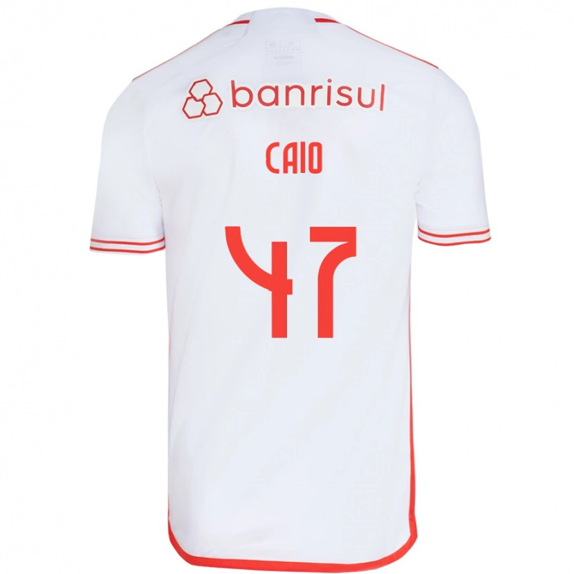 Danxen Män Caio Vidal #47 Vit Röd Bortatröja Matchtröjor 2025/26 Tröjor T-Tröja