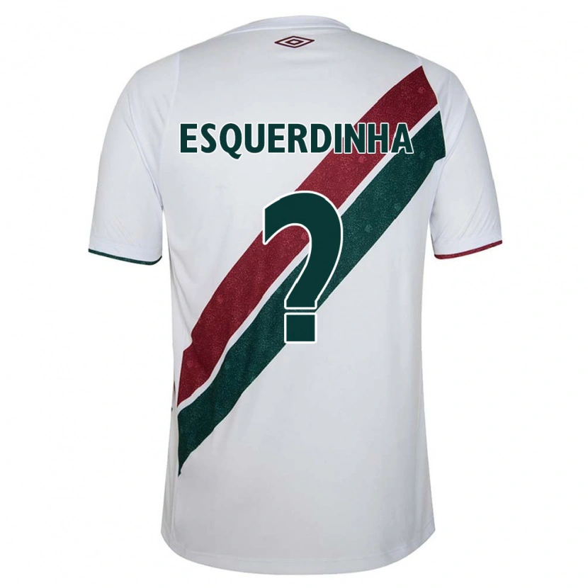 Danxen Män Esquerdinha #0 Vit Grön Vinröd Bortatröja Matchtröjor 2025/26 Tröjor T-Tröja