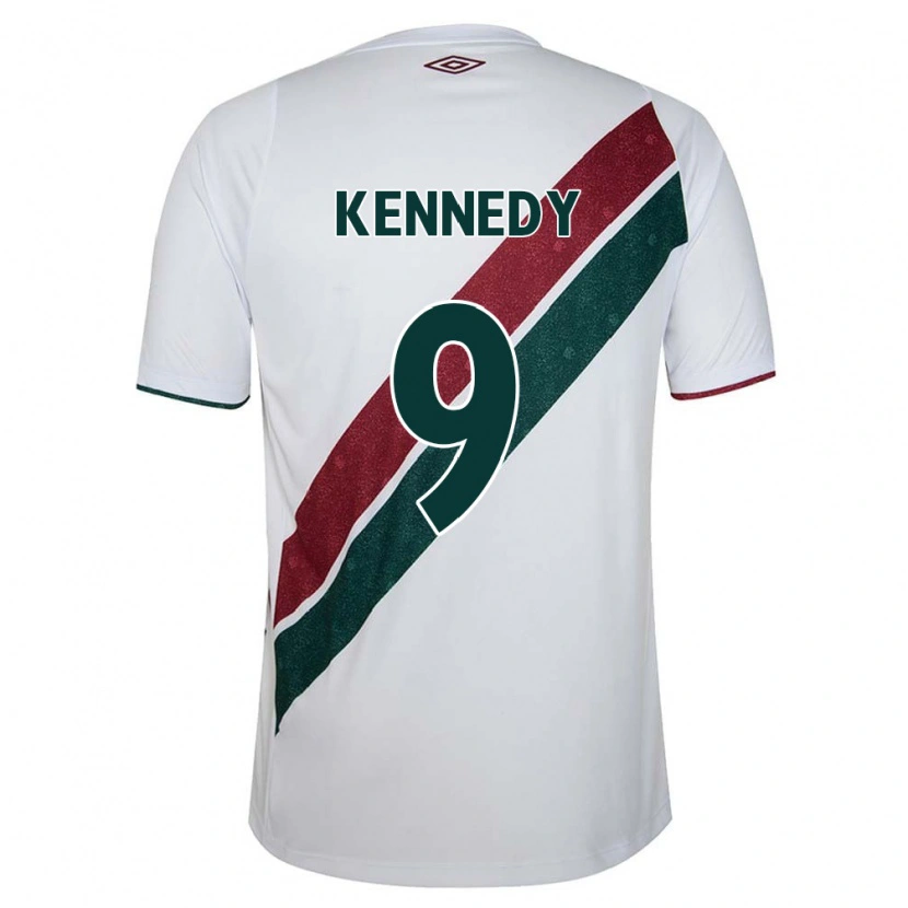 Danxen Män John Kennedy #9 Vit Grön Vinröd Bortatröja Matchtröjor 2025/26 Tröjor T-Tröja