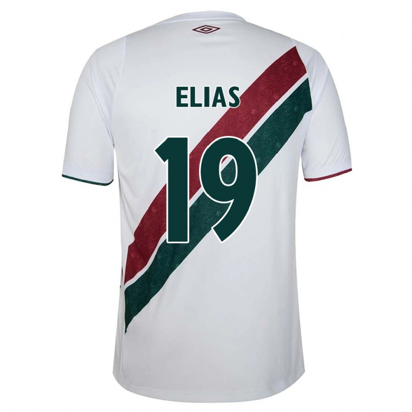 Danxen Män Kauã Elias #19 Vit Grön Vinröd Bortatröja Matchtröjor 2025/26 Tröjor T-Tröja