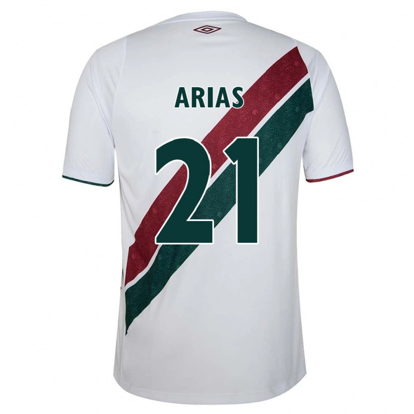 Danxen Män Jhon Arias #21 Vit Grön Vinröd Bortatröja Matchtröjor 2025/26 Tröjor T-Tröja